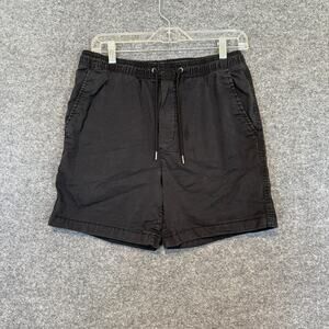 American Eagle Shorts Mens 30 Black Flex Chino Stretch Waist Pull On Casual